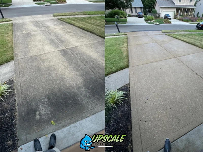 Driveway concrete cleaning — Lewis Center, Ohio