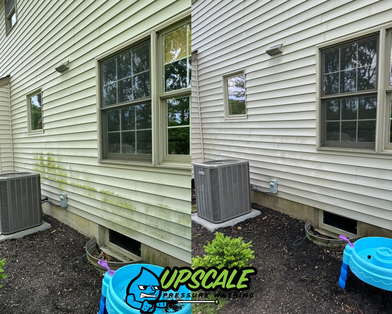 House Washing before and after — Columbus, Ohio